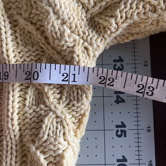 Vintage Butter Yellow Coquette Heart Knit Christopher Banks Sweater Cardigan S - Picture 7 of 8